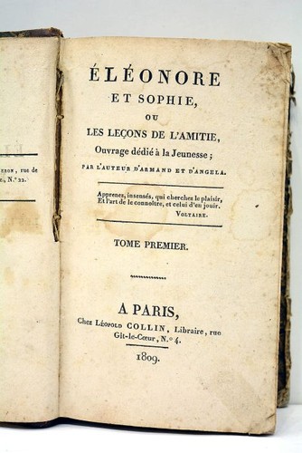 Livre ancien eleonore - livre, et
