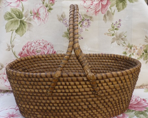 Panier osier ancien jonc - panier,