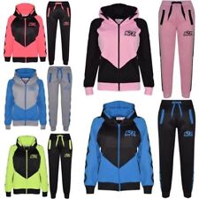 Enfants Filles Garçons Survêtement Designer Panneau Contraste À Haut Bas Jogging