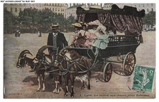 CAR-AFMP8-0325-69 - LYON - Une voiture aux chevres - Place bellecour
