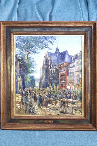 Huile sur tissu signée
