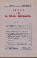 REVUE DES SCIENCES HUMAINES -