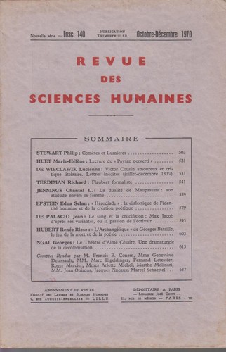 Revue des sciences humaines - revue,