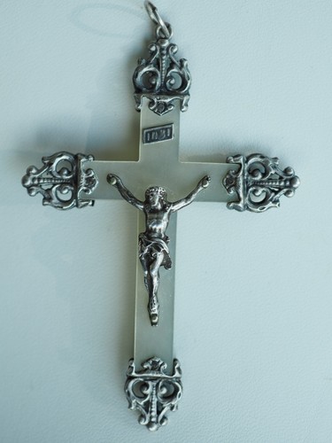 Croix pendentif ancien nacre - ancien,