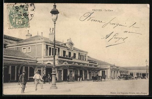 Cpa troyes gare - avec, des