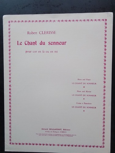 Partition robert clerisse - -,