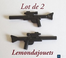 Lot de 2 Pistolet Laser Noir à Lunette Modèle Long Lego Star Wars 57899 Blaster