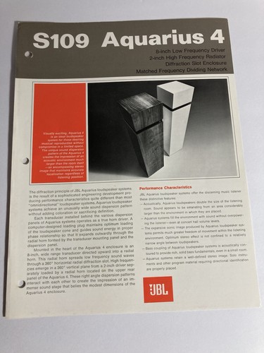 Jbl s109 aquarius - s109,