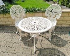 Salon de jardin exclusif 2 places - 2 chaises + table - acier