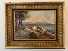 MARINE  / Côte d'Azur / Huile sur carton   Signée Badin de Marre. XXème siècle