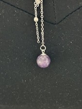 Collier en améthyste rond - Bijou en pierre naturelle, cadeau idéal
