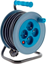 Enrouleur  dérouleur rallonge electrique 15m 3G1 mm²  4prises transport sécurité