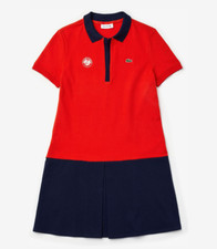 Ravissante Robe Lacoste Coton Piqué Rouge et Marine T.S NEUVE+ETQ
