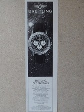 12/1988 PUB MONTRE BREITLING WATCHES SUISSE OLD NAVITIMER CHRONOGRAPH AD