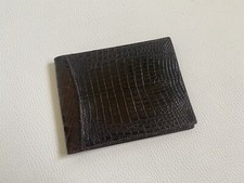 Portefeuille monnaie/billets/cartes en cuir de crocodile CELINE Paris Vintage