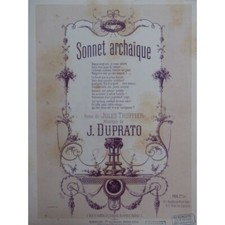 DUPRATO Jules Sonnet archaïque Chant Piano ca1880
