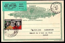 Mai 1933 - Carte COUZINET MERMOZ - Arc-en-ciel  AEROPOSTALE Dakar
