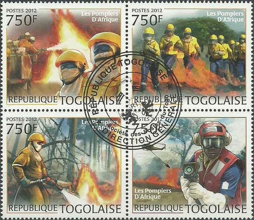 Timbres pompiers togo - timbres,