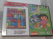 3 jeux PC CD-ROM ,Dora l'exploratrice , Tetris et plate-forme