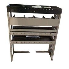 Étagère Métallique Véhicule Utilitaire – 101,5x36x126 cm – 4 Bacs de Stockage – 