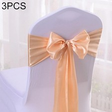 3 présidences de cérémonie de mariage PCS en tissu satin chaise Archi noeud D