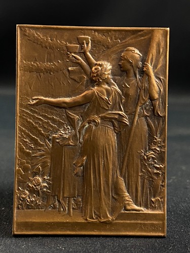Plaque bronze vernon - en, f.