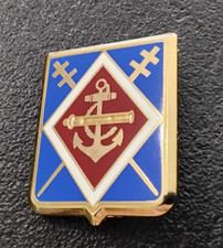 Insigne Militaire 1er Régiment Artillerie de Marine Signé A.Bertrand Atlas (C11)