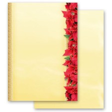 Papier à motif ÉTOILE DE NOËL ROUGE 50 feuilles DIN A4 Noël