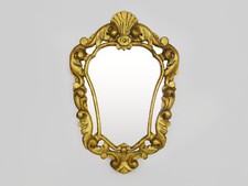 Ancien miroir mural en bois et