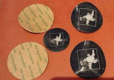 5 autocollant sticker de centre de jante et volant michelin bibendum années 1970