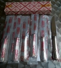 RAVINET D'ENFERT CHANTELOUP MÉTAL ARGENTÉ  BOITE DE 6 COUTEAUX  A DESSERT /  N°2