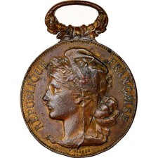 France, Médaille, Festival de Templeuve, Nord, 1889, Vernon, TB+, Bronze