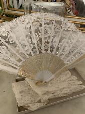 Éventail Ancien Et Gants De Mariée