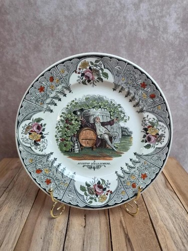 Assiette parlante polychrome