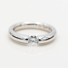 Bague Solitaire Niessing 950 Platine Diamant Environ 0,60ct TW/VS Taille 58