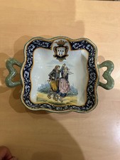 Plat Melonnière Henriot Quimper Décor Breton DLG Porquier Beau