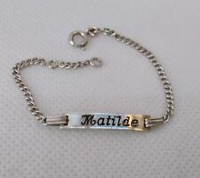 Ancienne. Gourmette en FIX  " MATILDE "  (034)