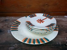 Lot de 7 assiettes peint a la