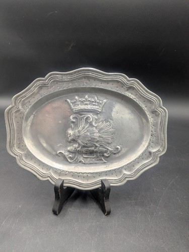 Plat ancien étain ème - plat, 19