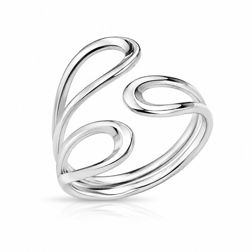 Bague géométrique ouverte - bague,