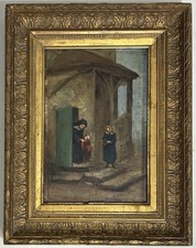 Antique oil painting,Scene