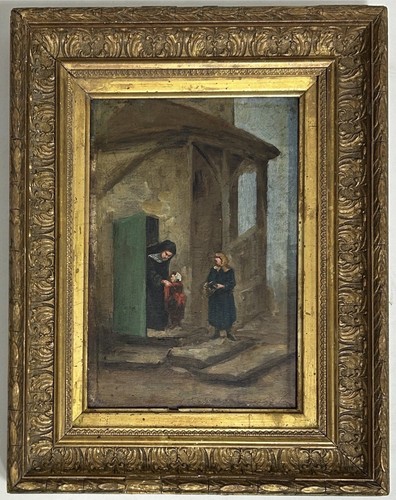 Antique oil painting,Scene