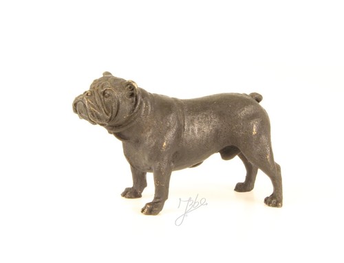 Sculpture chien bulldog - chien,