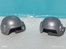 Playmobil casques gris - playmobil, x2