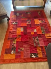 Tapis laine (turquie), kilim faits  main en laine rouge 240 X 170 cm