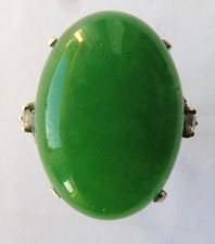Bague en Jade vert Emeraude-