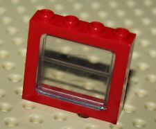 Fenêtre Lego Train Red Window ref 4033+glass 4034 set 7725 7720 10132 7818 7905