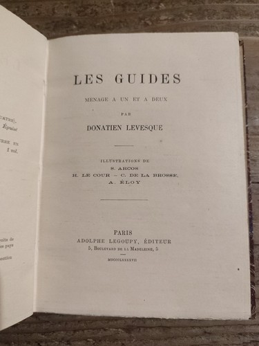 Livre attelage ancien - ancien, 1897