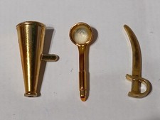 PLAYMOBIL LOT UTILES CHROMÉS DORÉS PIRATE REF 3385 3542 3550 3546 PIRATES