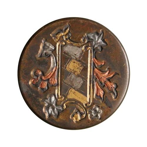 Bouton ancien cuivre - bouton,